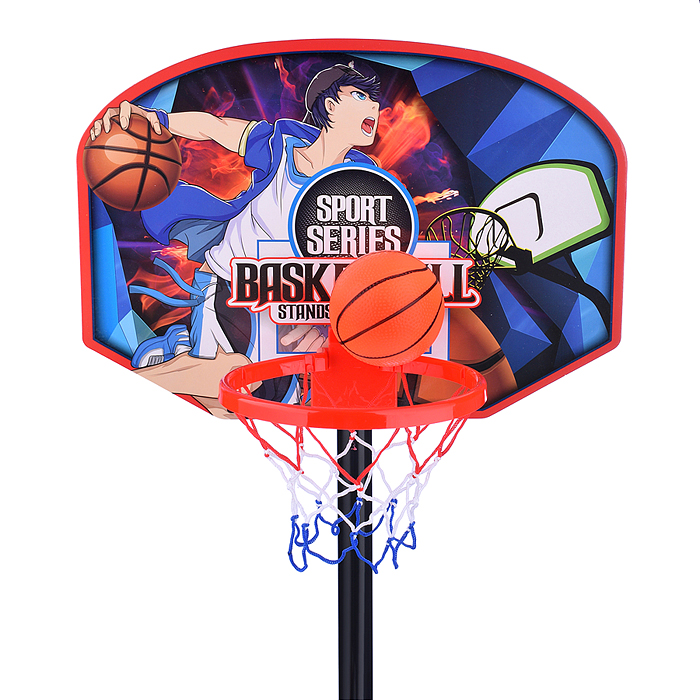 Фото к товару Стойка для баскетбола 9501 (высота стойки 200 см, кольцо d- 24 см) в коробке Стойка для баскетбола 9501 (высота стойки 200 см, кольцо d- 24 см) в коробке