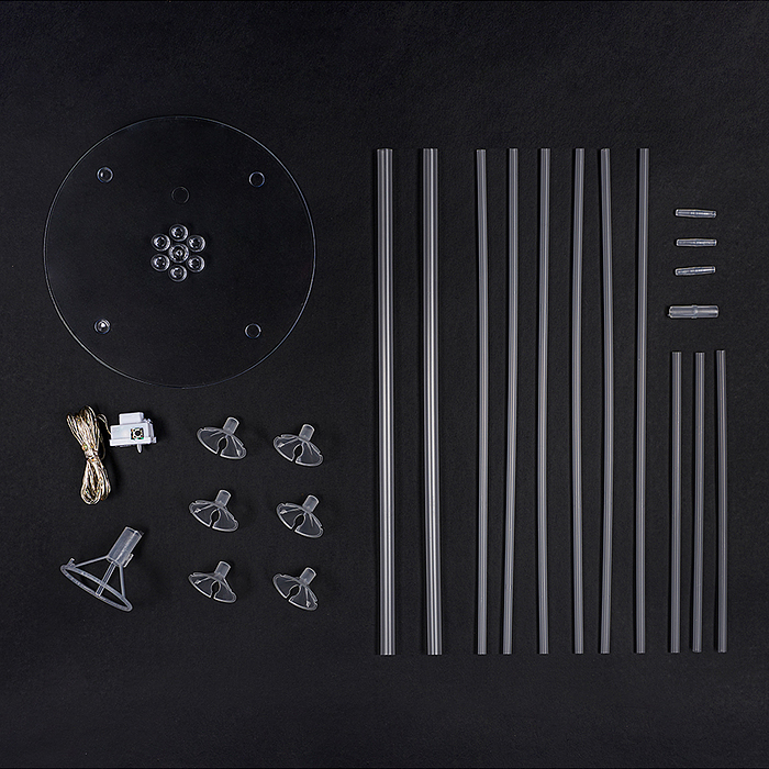 Стойка для шаров Фонтан, 7 насадок, с подсветкой, 0,7 м, Разноцветный, 1 шт.