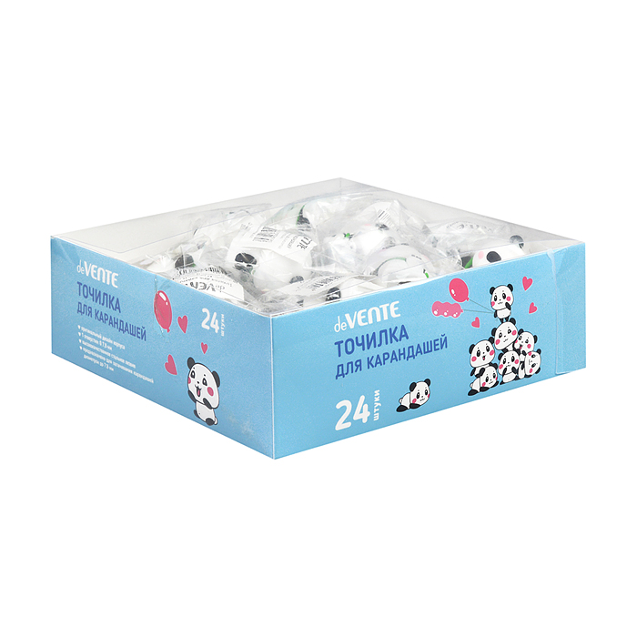 Фото к товару Точилка для карандашей "Panda" 28x29x34 мм, 1 отверстие, пластиковая с покрытием Soft Touch Точилка для карандашей "Panda" 28x29x34 мм, 1 отверстие, пластиковая с покрытием Soft Touch