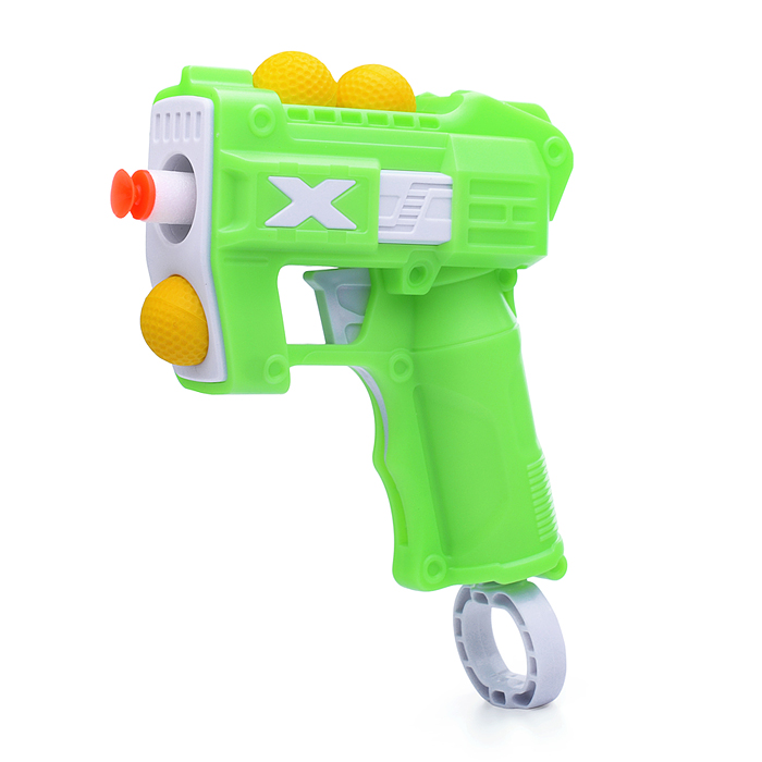 Бластер 6090 "Неон" с шариками и мягкими пулями, в коробке