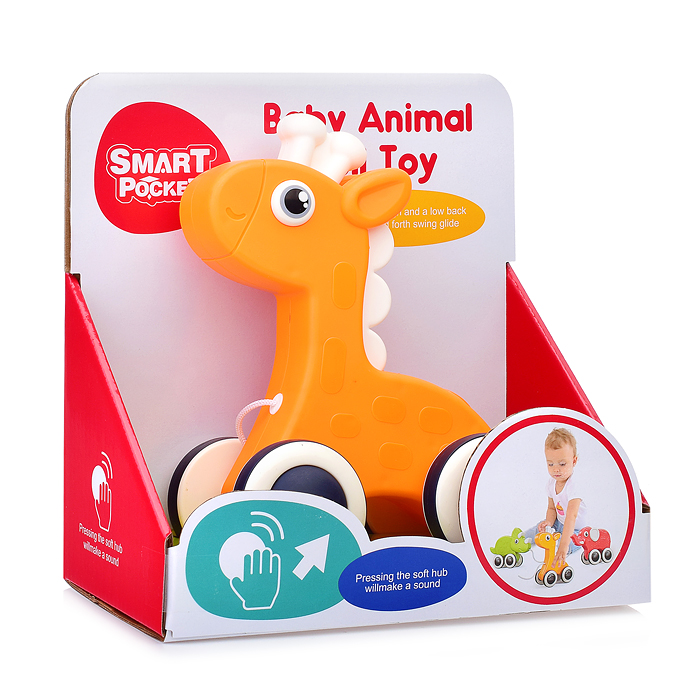 Фото к товару Каталка S-Y015 "Жирафик" желтый, музыкальный, в коробке Каталка S-Y015 "Жирафик" желтый, музыкальный, в коробке