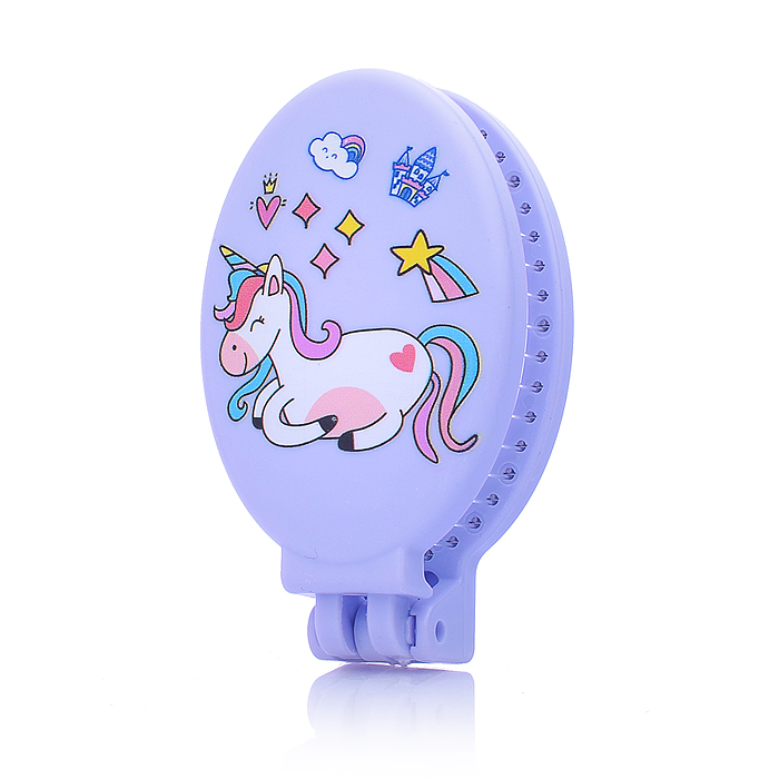 Фото к товару Расческа 00-5424 "Единорожка" с зеркалом, складное Расческа 00-5424 "Единорожка" с зеркалом, складное