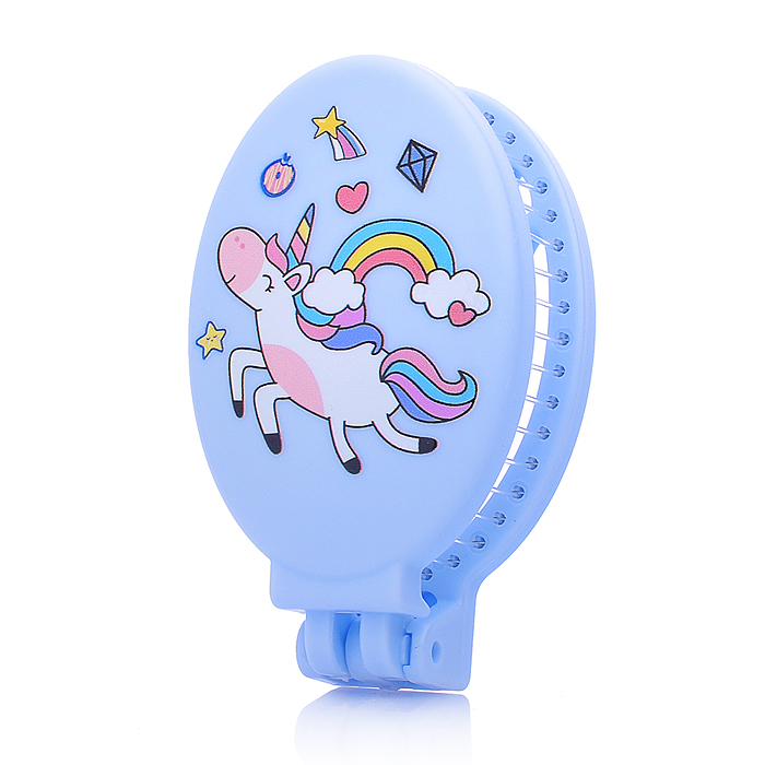 Фото к товару Расческа 00-5424 "Единорожка" с зеркалом, складное Расческа 00-5424 "Единорожка" с зеркалом, складное