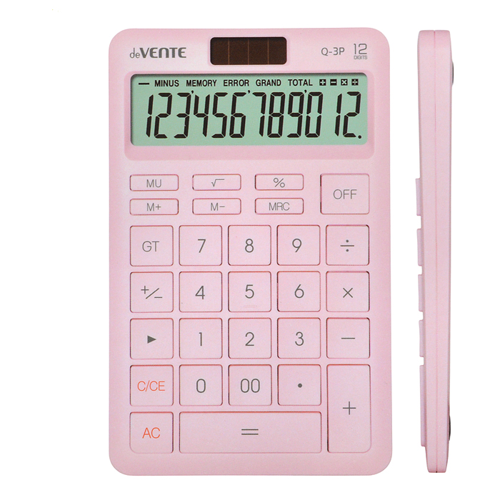 Фото к товару Калькулятор настольный Q-3P, 104x166x14 мм, 12 разрядный, ультратонкий Калькулятор настольный Q-3P, 104x166x14 мм, 12 разрядный, ультратонкий