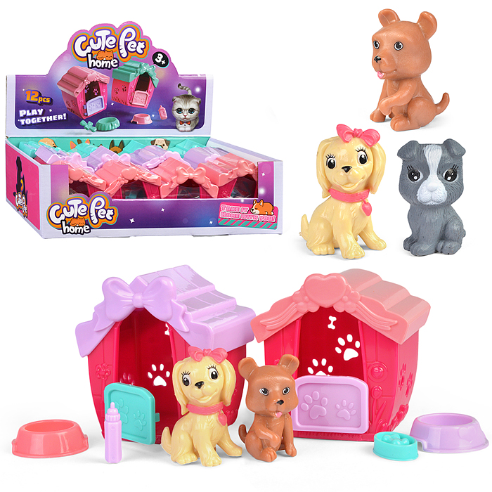 Набор питомцы 2401-1 "Собачки" с аксессуарами, в коробке ( в ассортименте)