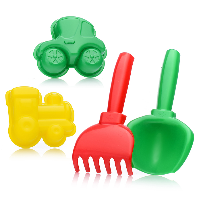 Песочный набор "Путешественник"( 2 формочки, совок, грабли)