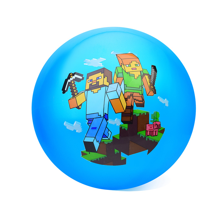 Фото к товару Мяч 23 см с наклейкой "Майнкрафт" Мяч 23 см с наклейкой "Майнкрафт"