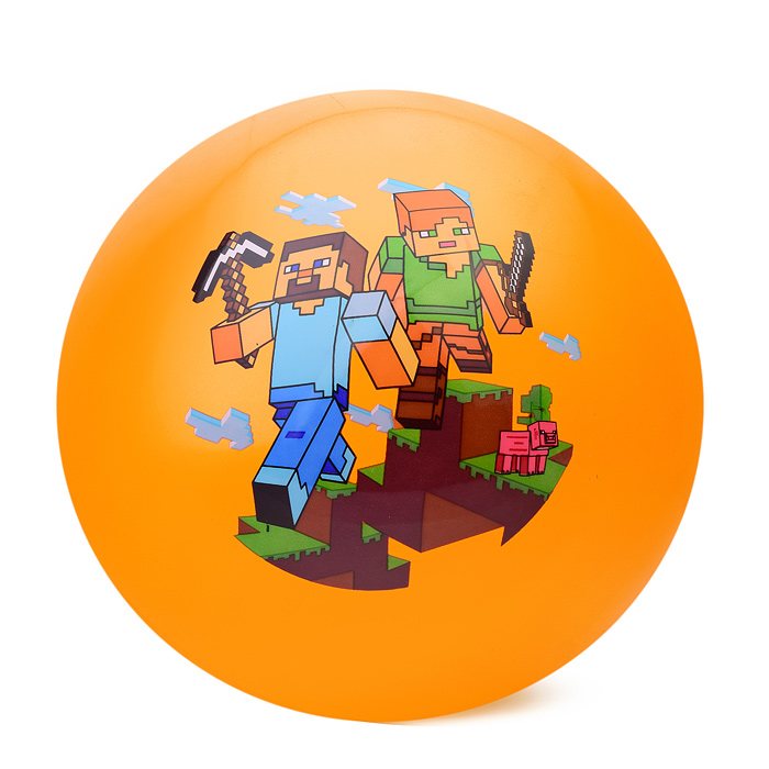 Фото к товару Мяч 23 см с наклейкой "Майнкрафт" Мяч 23 см с наклейкой "Майнкрафт"