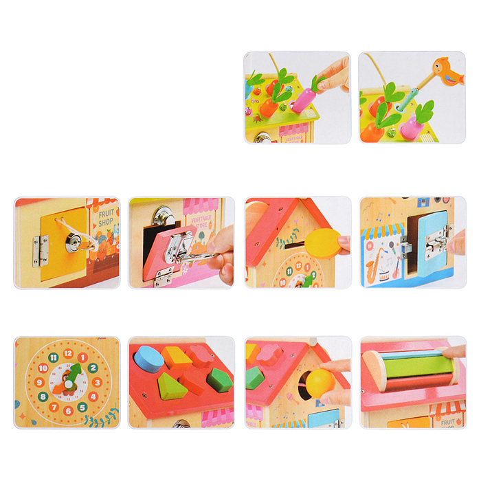 Фото к товару Сортер D1821 "Развивающий домик" Сортер D1821 "Развивающий домик"