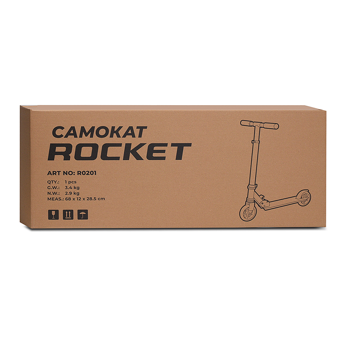 Фото к товару Самокат детский R0201 ROCKET, алюминиевый, колеса PU, 145 мм, черный Самокат детский R0201 ROCKET, алюминиевый, колеса PU, 145 мм, черный