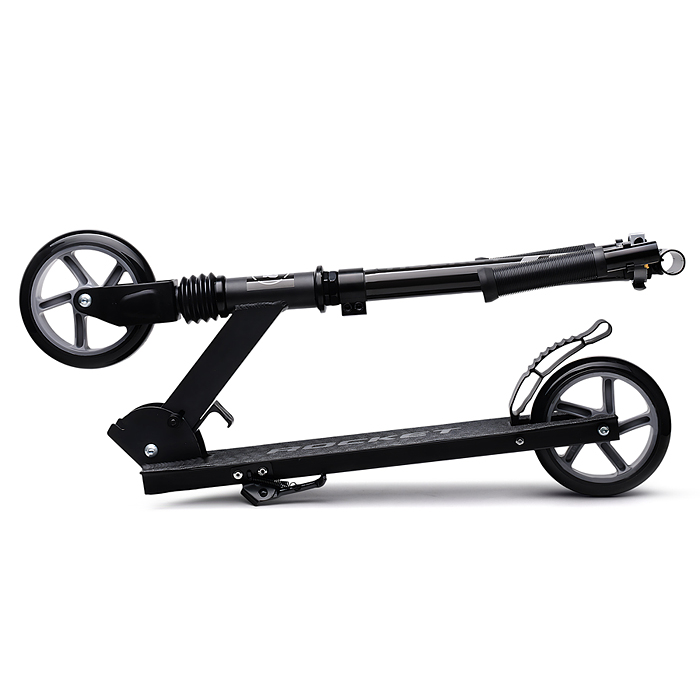 Фото к товару Самокат детский R0201 ROCKET, алюминиевый, колеса PU, 145 мм, черный Самокат детский R0201 ROCKET, алюминиевый, колеса PU, 145 мм, черный