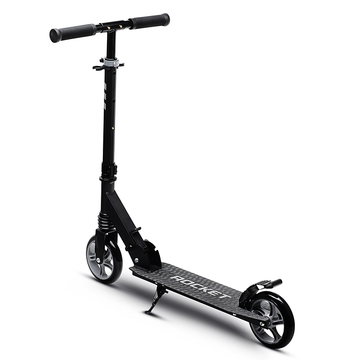 Фото к товару Самокат детский R0201 ROCKET, алюминиевый, колеса PU, 145 мм, черный Самокат детский R0201 ROCKET, алюминиевый, колеса PU, 145 мм, черный
