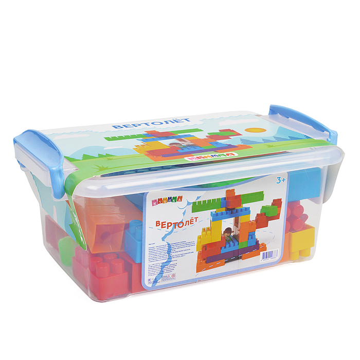 Фото к товару Игрушка-конструктор детский, набор "Вертолет" 60 деталей Игрушка-конструктор детский, набор "Вертолет" 60 деталей