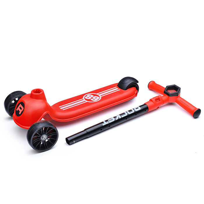 Фото к товару Самокат 3-х колесный ROCKET, красный Самокат 3-х колесный ROCKET, красный