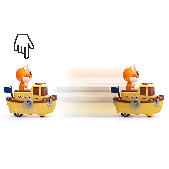 Катер 820-3 с тигренком, в ассортименте, в коробке