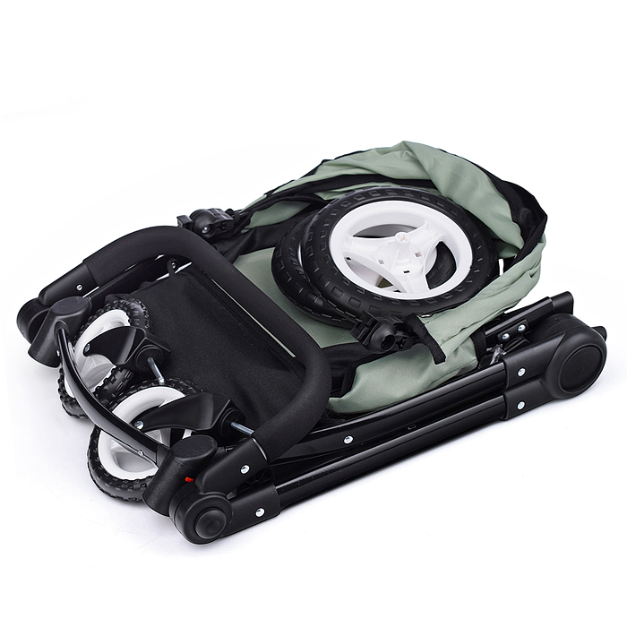 Фото к товару Коляска для кукол 9696 металлическая, цвет черно-зеленый, в пакете Коляска для кукол 9696 металлическая, цвет черно-зеленый, в пакете