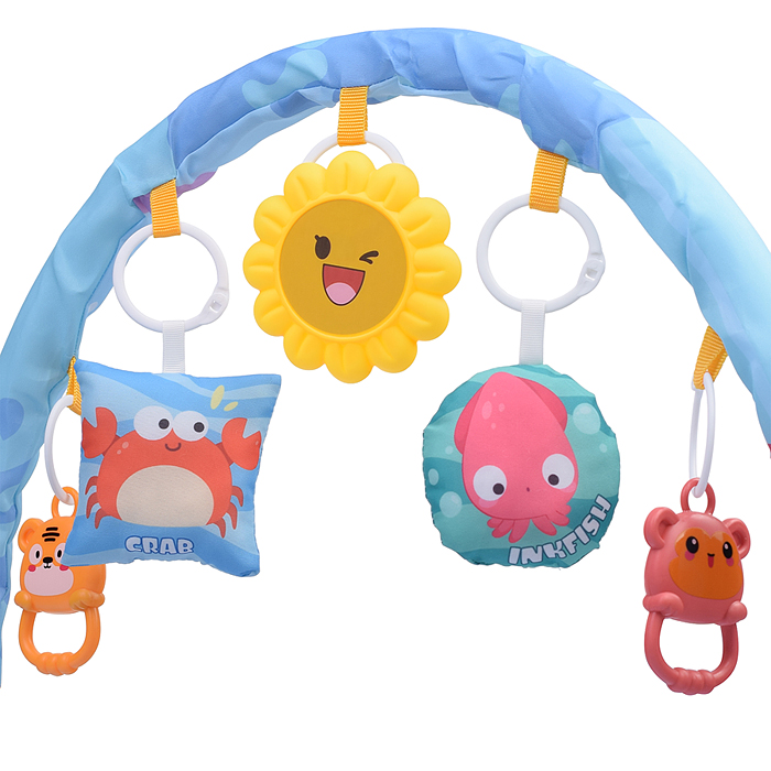 Фото к товару Коврик развивающий 368-8A "Happy growth" голубой, в коробке Коврик развивающий 368-8A "Happy growth" голубой, в коробке