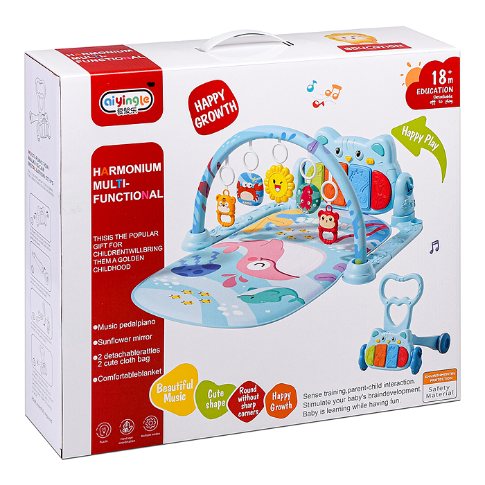 Фото к товару Коврик развивающий 368-8A "Happy growth" голубой, в коробке Коврик развивающий 368-8A "Happy growth" голубой, в коробке