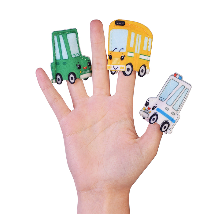 Фото к товару Пальчиковый театр "Транспорт" фетр Пальчиковый театр "Транспорт" фетр