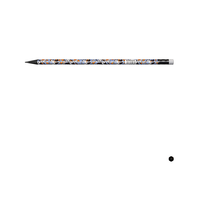 Чернографитный карандаш Tulips, трехгранный, с ластиком, HB 