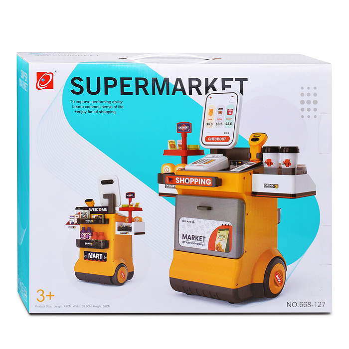 Игровой набор супермаркет 668-127 "Мини-маркет" (48 предметов) в коробке