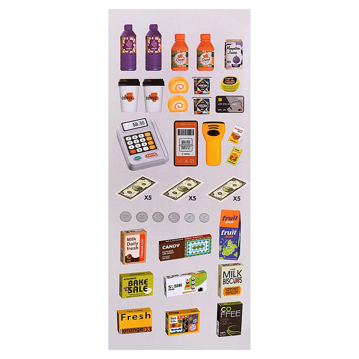 Игровой набор супермаркет 668-127 "Мини-маркет" (48 предметов) в коробке