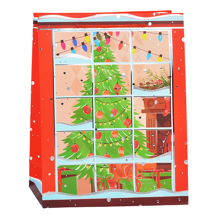 Пакет подарочный 00-4808 "Новогодняя история" 26*32*10см.