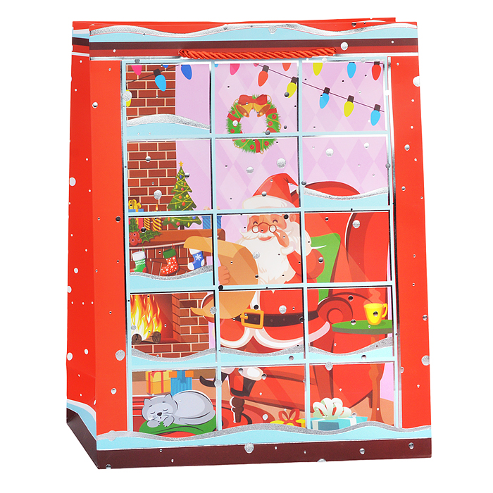 Пакет подарочный 00-4808 "Новогодняя история" 26*32*10см.