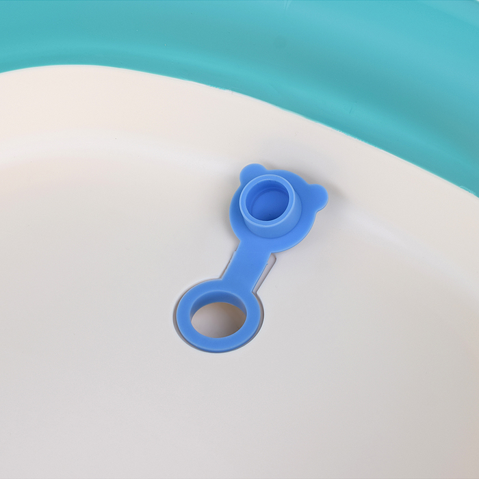 Фото к товару Ванночка для купания 00-4801 (цвет: белый/голубой) Ванночка для купания 00-4801 (цвет: белый/голубой)