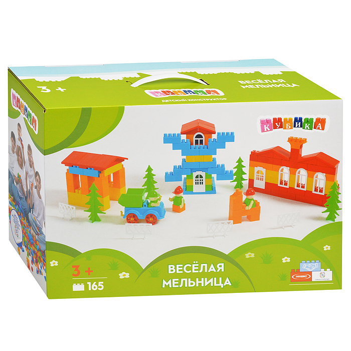 Фото к товару Игрушка-конструктор детский, набор "Веселая мельница", 165 детали Игрушка-конструктор детский, набор "Веселая мельница", 165 детали