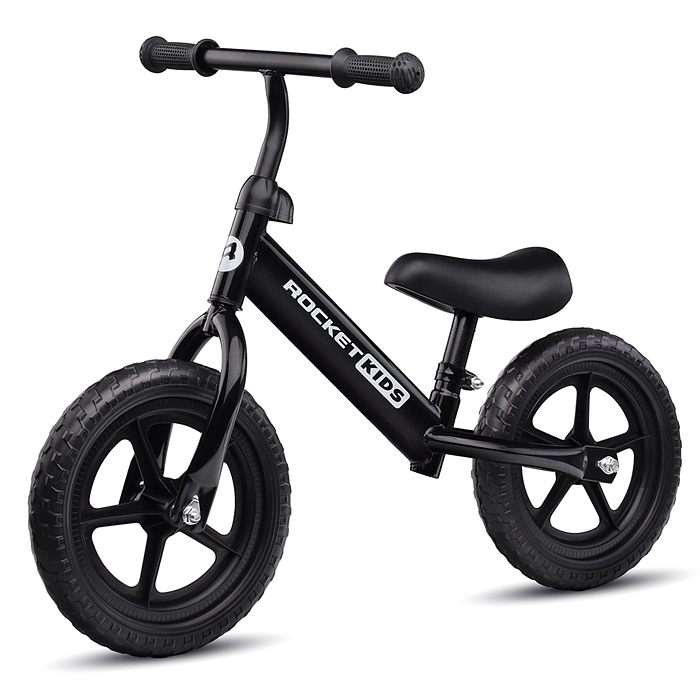 Беговел 12" Rocket, колеса EVA, цвет чёрный Беговел 12" Rocket, колеса EVA, цвет чёрный