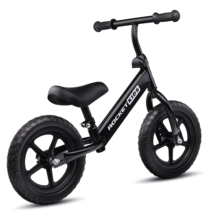 Фото к товару Беговел 12" Rocket, колеса EVA, цвет чёрный Беговел 12" Rocket, колеса EVA, цвет чёрный