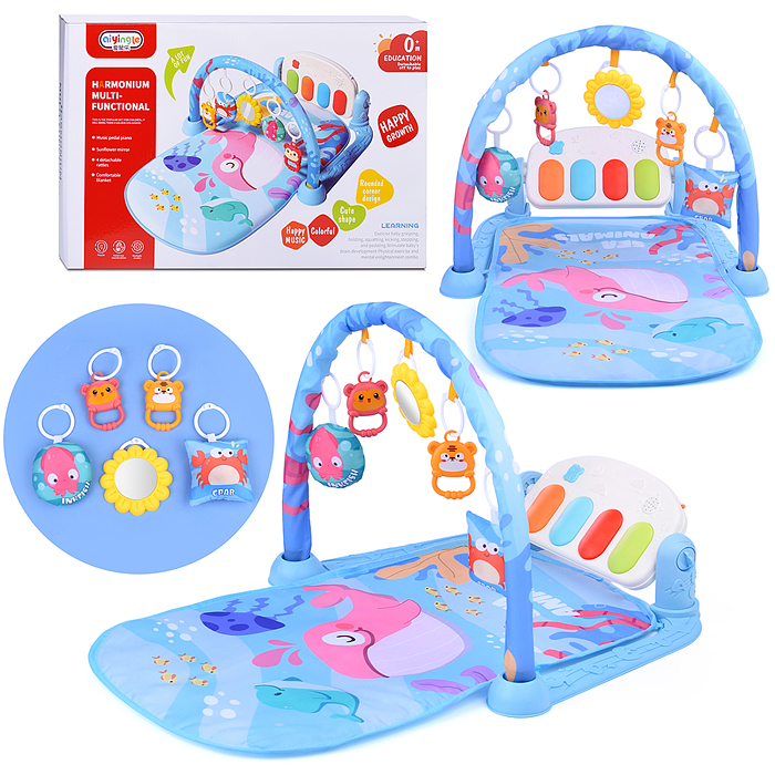 Коврик развивающий 668-220 "Морское приключение" с пианино, в коробке