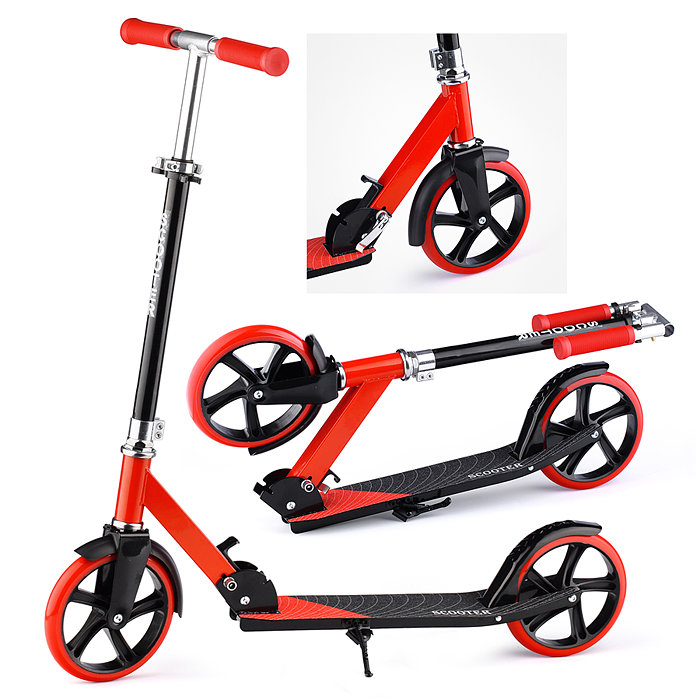 Самокат U037839Y 2-х кол., красный, PU, ABEC 7, в коробке