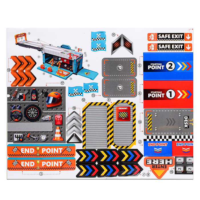 Фото к товару Парковка-трек MH-195 "Street convoy-1" в коробке Парковка-трек MH-195 "Street convoy-1" в коробке