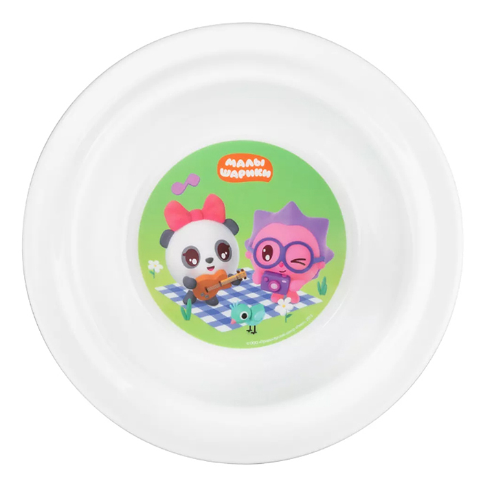 Фото к товару Тарелка детская глубокая на присосе с декором "Малышарики" (Салатовый) Тарелка детская глубокая на присосе с декором "Малышарики" (Салатовый)