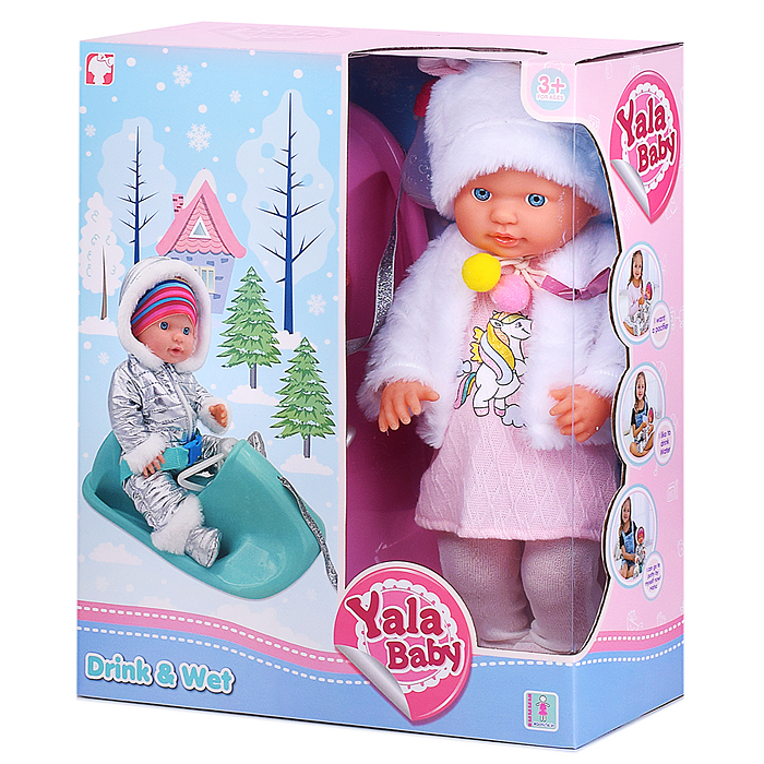 Пупс с аксессуарами YL2440F-E "Зимние забавы Джесики" в коробке