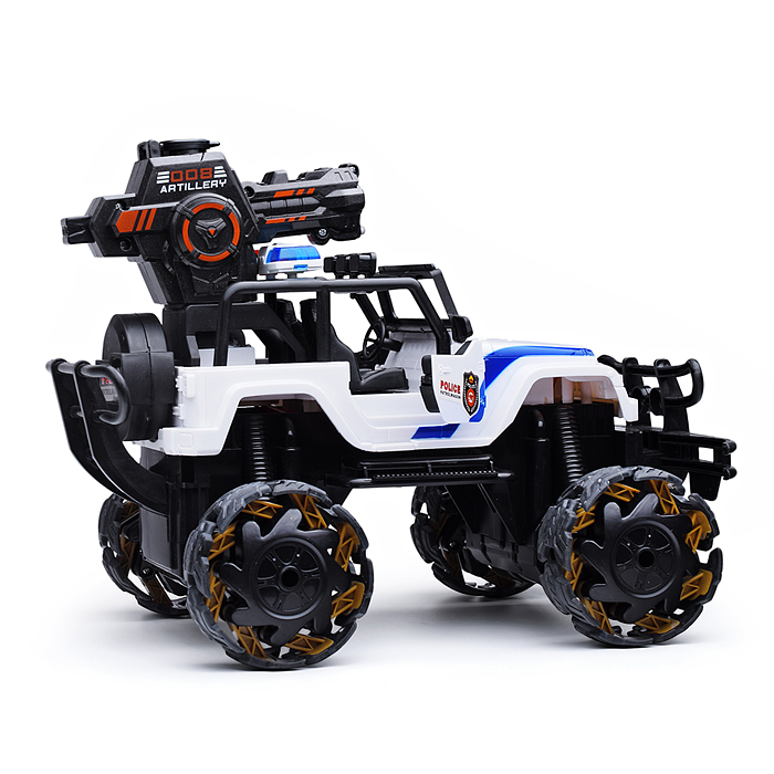 Машина FN118BZ-2 "Джип. Полиция" с пушкой, р/у, 27 MHz, в коробке