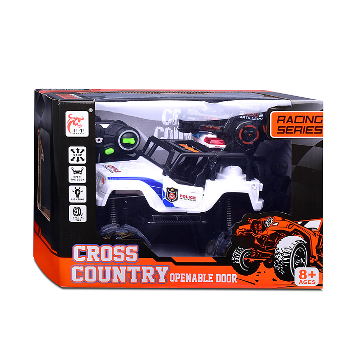 Машина FN118BZ-2 "Джип. Полиция" с пушкой, р/у, 27 MHz, в коробке