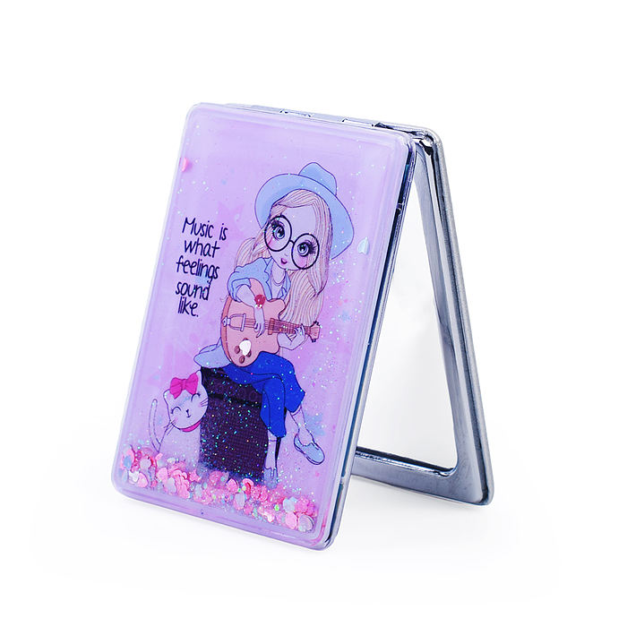 Фото к товару Зеркальце 00-4500 "Стильная девчонка с блестками" в пакете Зеркальце 00-4500 "Стильная девчонка с блестками" в пакете