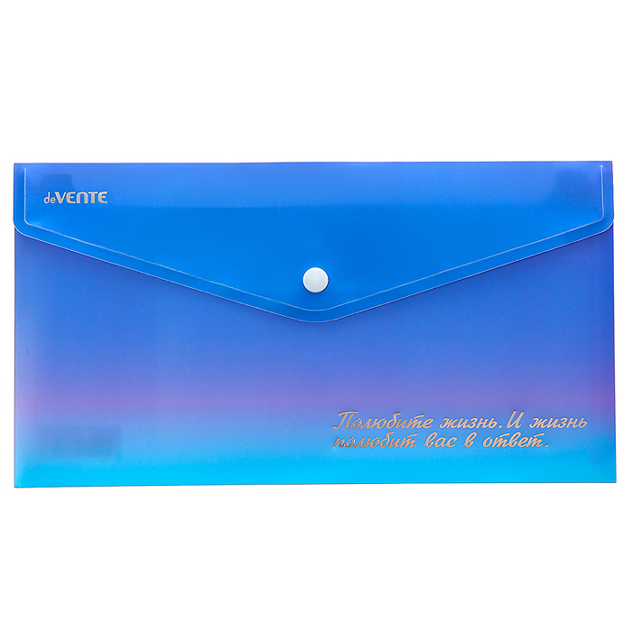 Папка-конверт на кнопке "Degrade" Travel-size DL (260x140 мм) 180 мкм, непрозрачная с рисунком