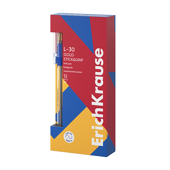 Фото к товару Ручка шариковая L-30 Gold Stick&Grip Classic 0.7, Super Glide Technology, цвет чернил синий Ручка шариковая L-30 Gold Stick&Grip Classic 0.7, Super Glide Technology, цвет чернил синий
