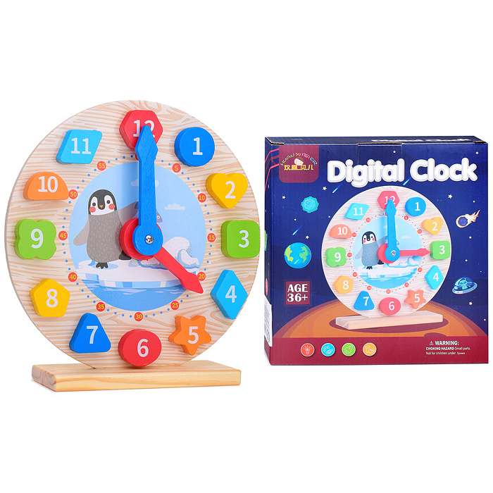 Пазл вкладыш D1477 "Часы - Пингвин на льдине" Пазл вкладыш D1477 "Часы - Пингвин на льдине"