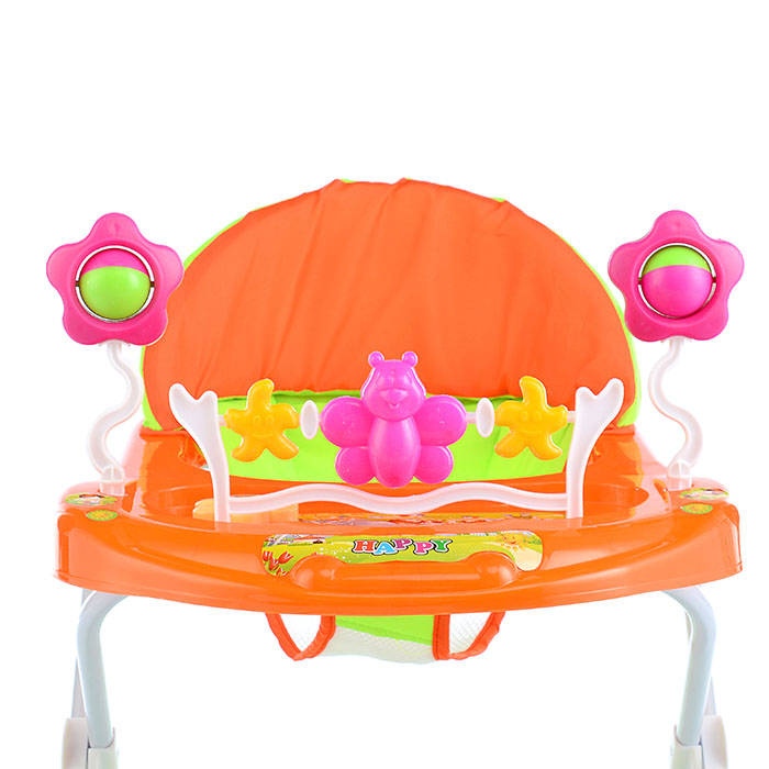 Ходунки 902-B-3 "Бабочка с цветочками" (зеленый-оранжевый) в пакете