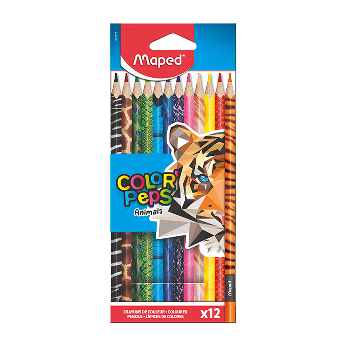 Карандаши цветные 12 цв. "Color'peps" декорированный корпус, в картонной 