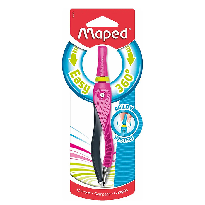 Циркуль пластиковый 360°с грифелем "Kidz easy" в блистере 