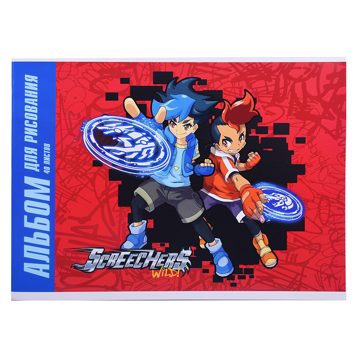 Альбом для рисования 40л., "Дикие Скричеры" Альбом для рисования 40л., "Дикие Скричеры"