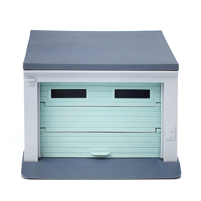 Фото к товару Гараж для машинок (серый, мятный) 187х136х95 мм. Гараж для машинок (серый, мятный) 187х136х95 мм.