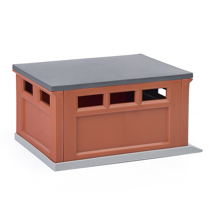 Фото к товару Гараж для машинок (хаки, коричневый, серый) 187х136х95 мм. Гараж для машинок (хаки, коричневый, серый) 187х136х95 мм.