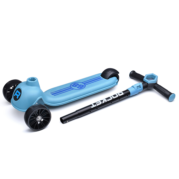 Фото к товару Самокат 3-х колесный ROCKET, синий Самокат 3-х колесный ROCKET, синий